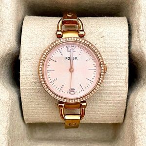 Rose Gold Stainless Steel Fossil watch